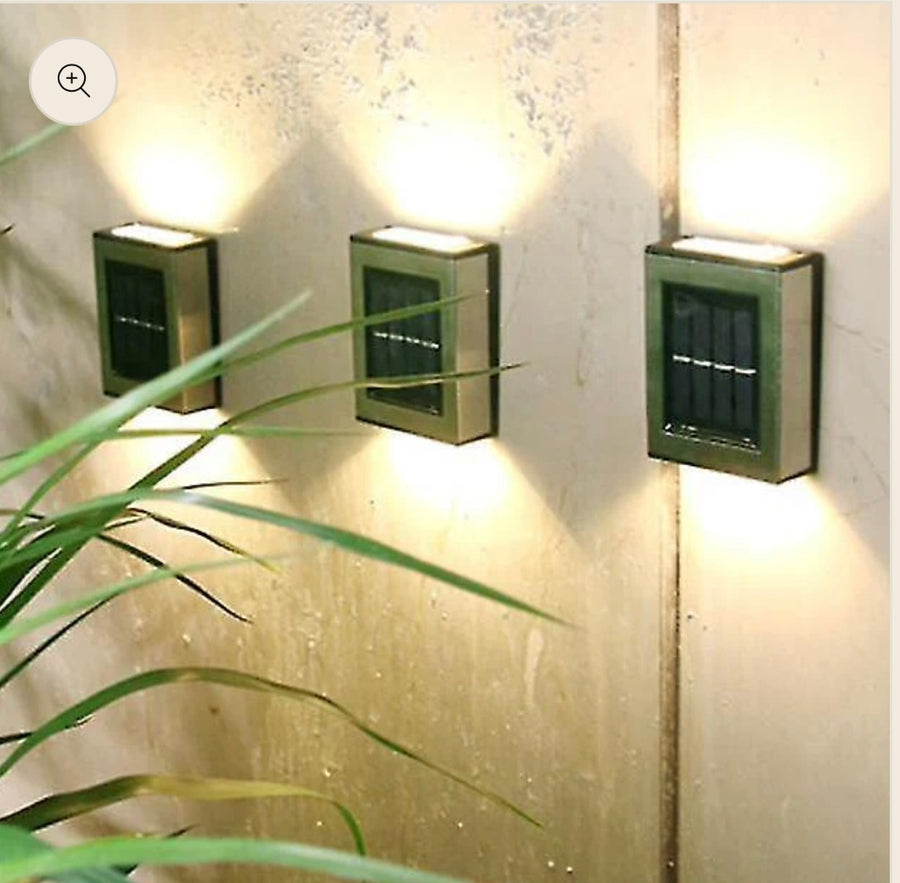 Solar Fence & Wall Lights – Warm Glow Edition