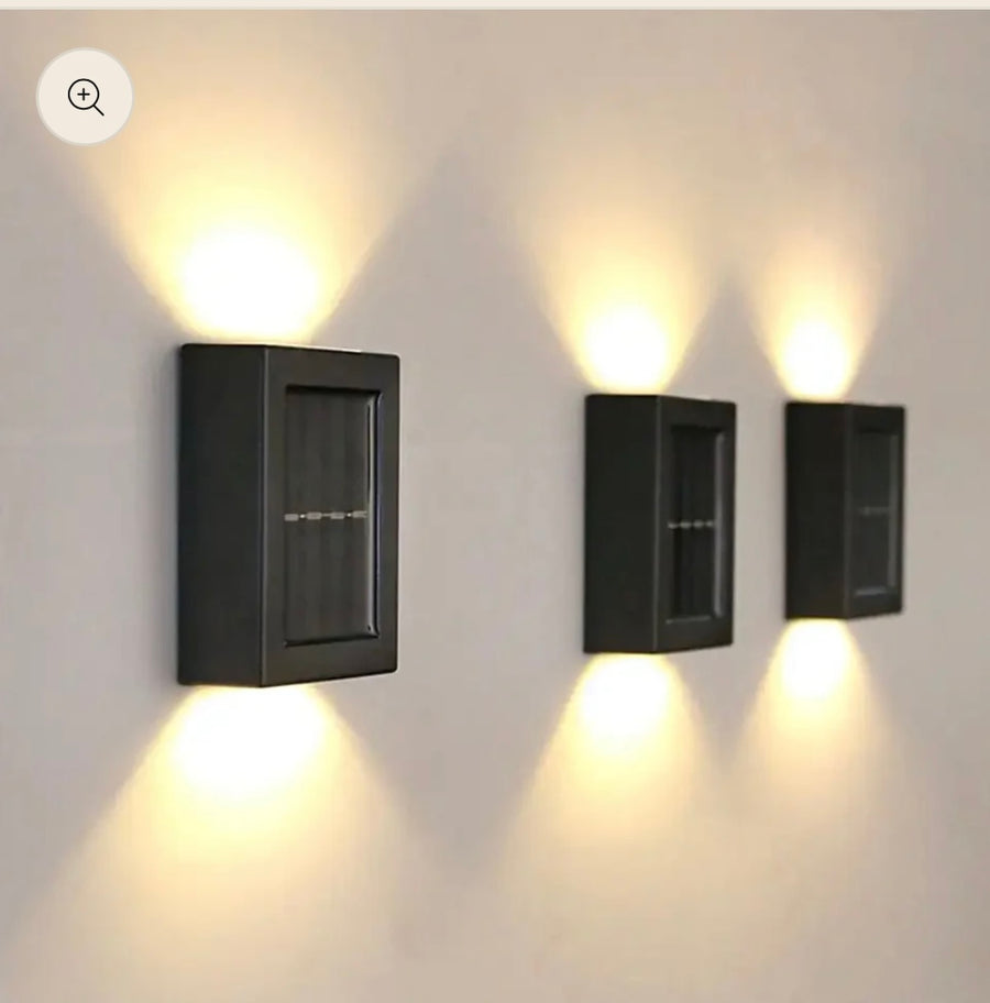 Solar Fence & Wall Lights – Warm Glow Edition