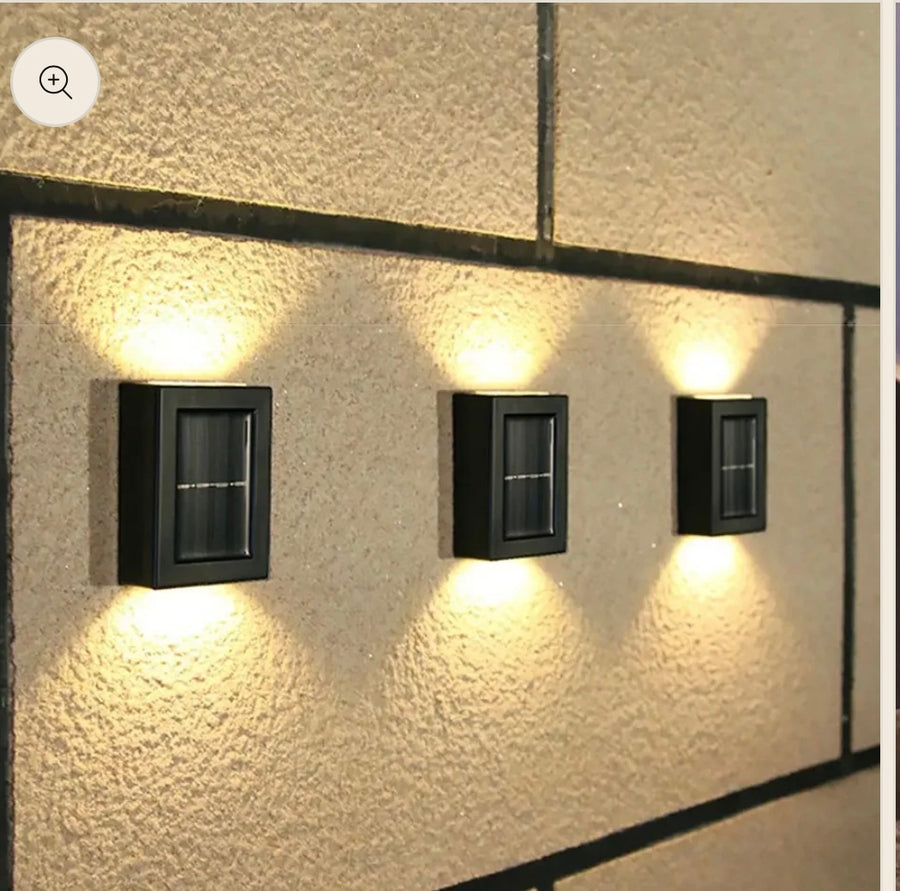 Solar Fence & Wall Lights – Warm Glow Edition