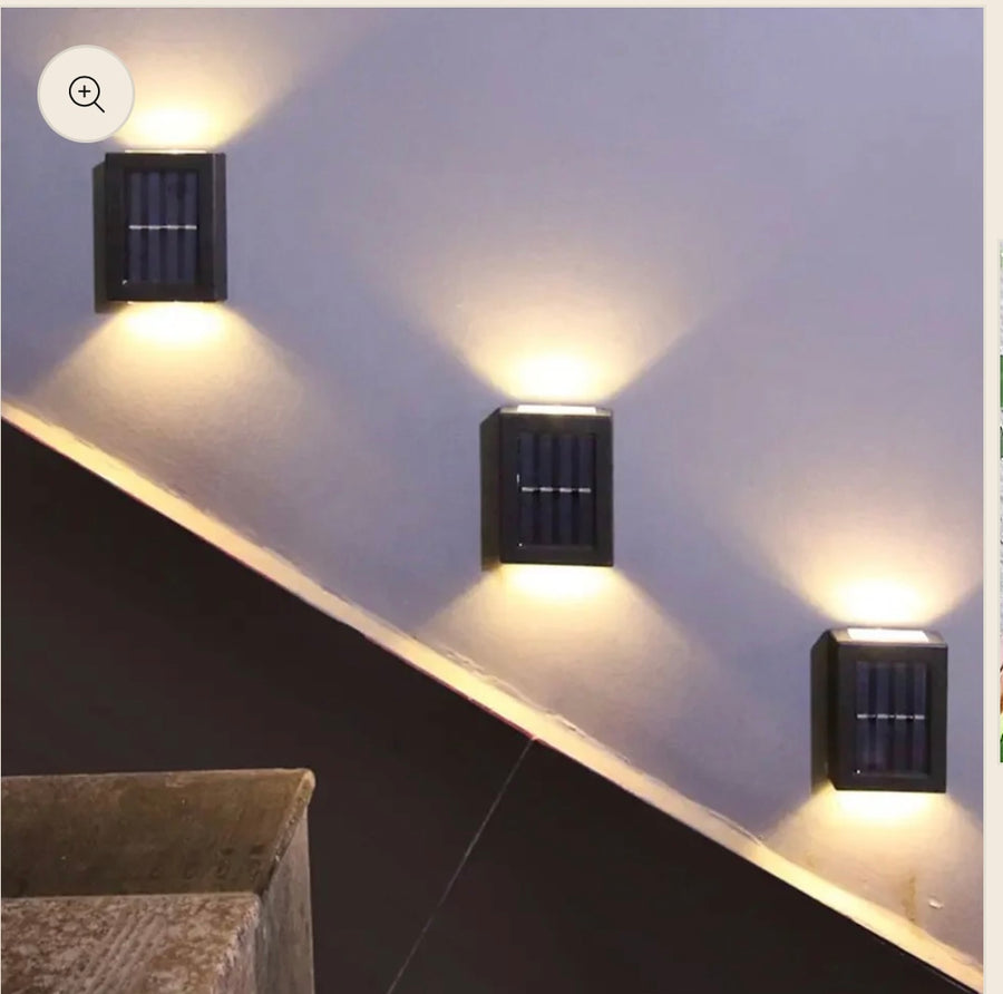 Solar Fence & Wall Lights – Warm Glow Edition