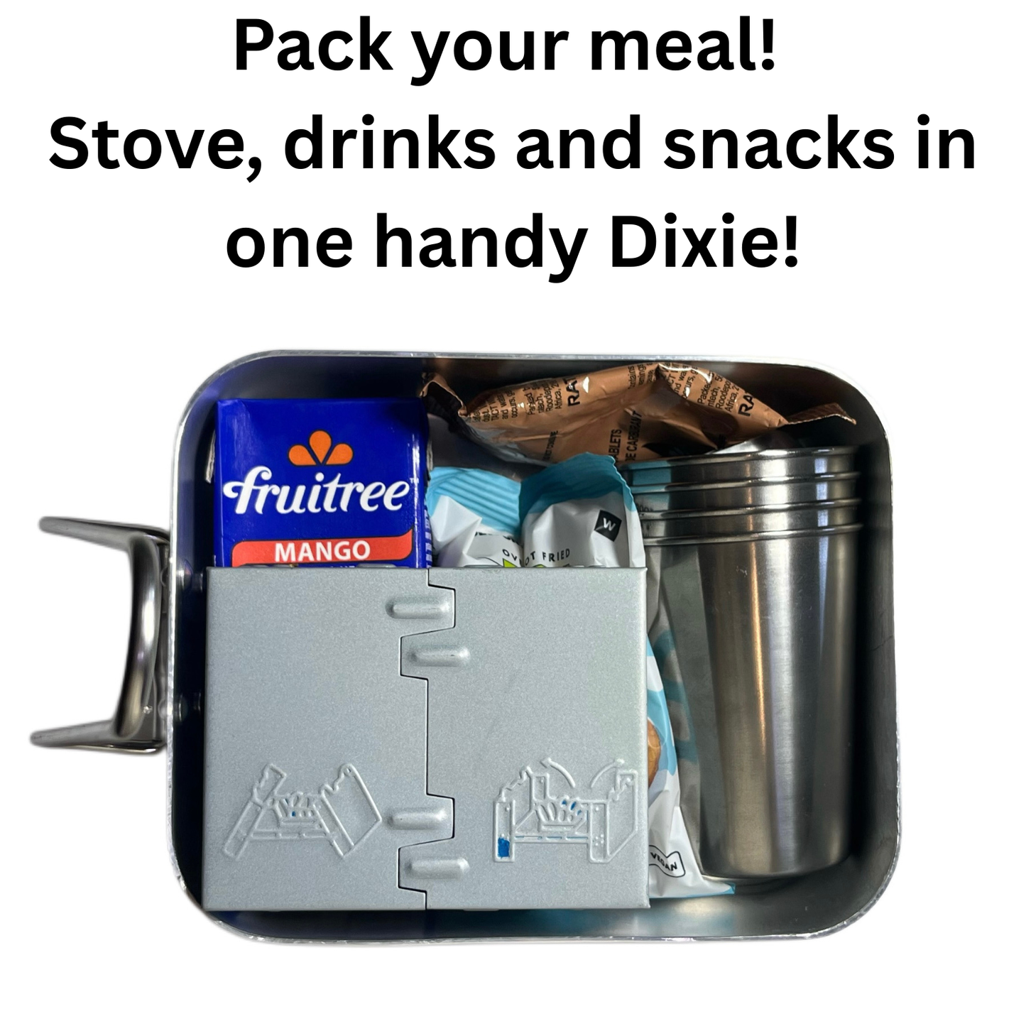 SenSii Aluminium Dixie Mess Tin with Folding Handle – Lightweight Camping & Outdoor Cook Set