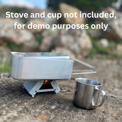 SenSii Aluminium Dixie Mess Tin with Folding Handle – Lightweight Camping & Outdoor Cook Set