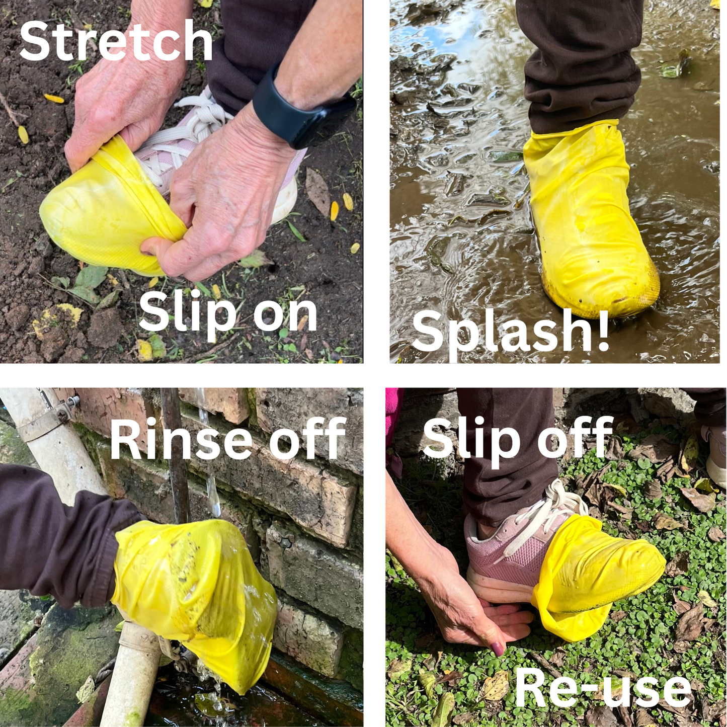 5 Pack Waterproof Shoe Covers - Reusable Rain & Mud Protection | Snug Fit