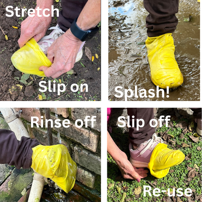 5 Pack Waterproof Shoe Covers - Reusable Rain & Mud Protection | Snug Fit