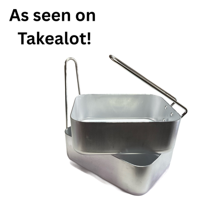 SenSii Aluminium Dixie Mess Tin with Folding Handle – Lightweight Camping & Outdoor Cook Set