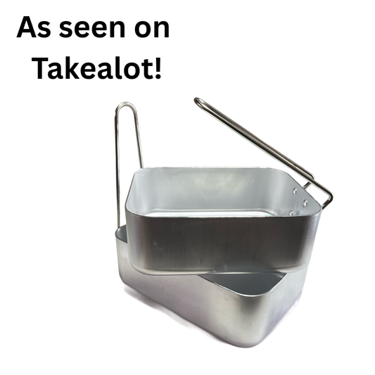 SenSii Aluminium Dixie Mess Tin with Folding Handle – Lightweight Camping & Outdoor Cook Set